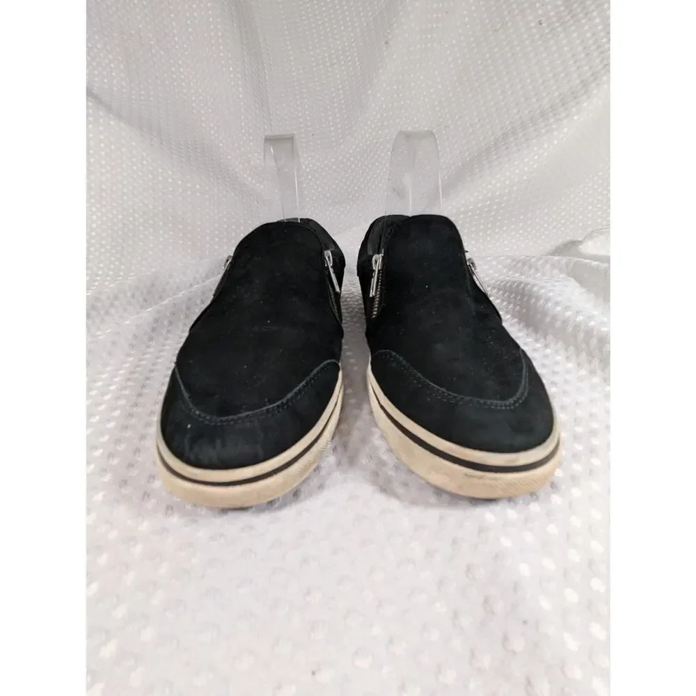 LAUREN BY RALPH LAUREN! JEORGIA BLACK GENUINE SUEDE LEATHER TENNIS SHOES! SZ 8B